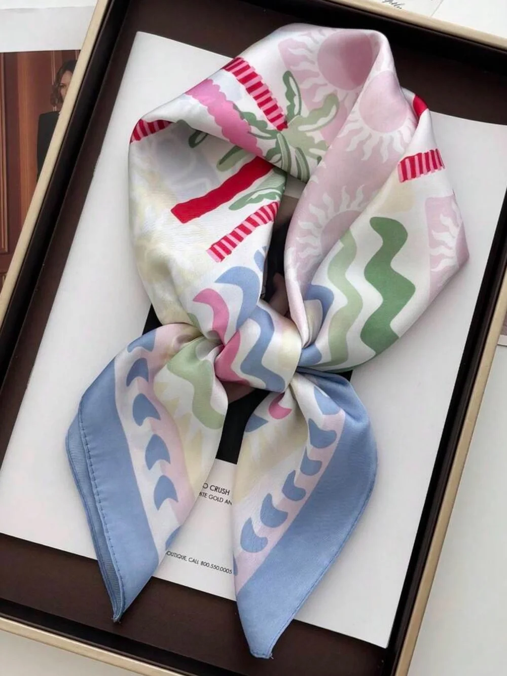 Floral Print Scarf S208